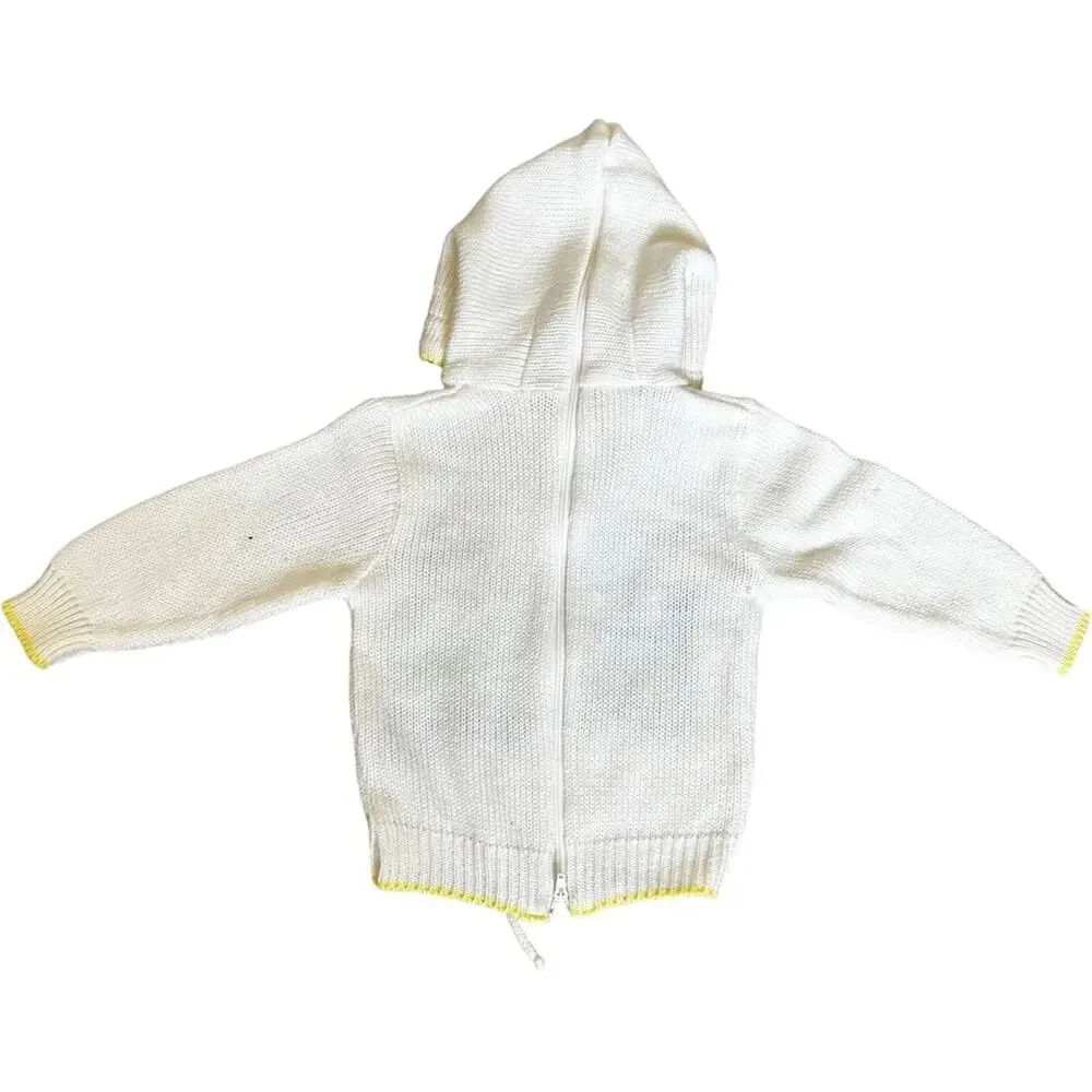 Petit Ami Vintage hooded knit sweater train teddy bear rabbit 12 months